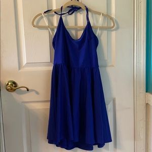 Royal Blue Spandex Halter Sundress